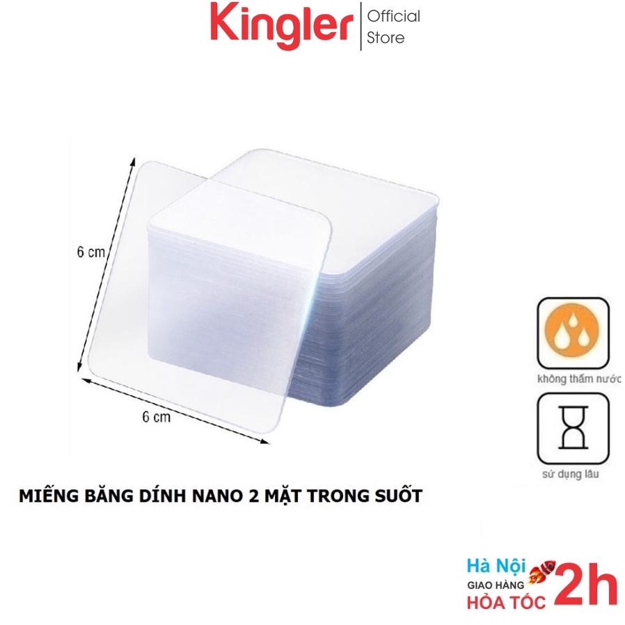 Miếng Băng Keo 2 Mặt Dán Tường, Tiện Dụng Trong Gia Đình,Băng Dính Trong Suốt, Đa Năng, Miếng Dán Chịu Lực. Kingler 6000