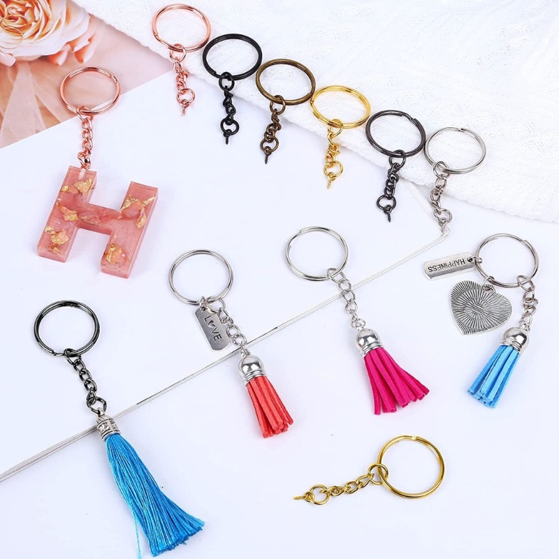 Sa Set 100 Vòng Sắt 25mm 6 Màu Làm Móc Khóa