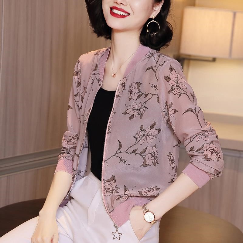 Áo Khoác Cardigan Ngắn Dáng Rộng Tay Dài Có Khóa Kéo Phong Cách Thái Lan Thời Trang Xuân Thu 2022 Mới