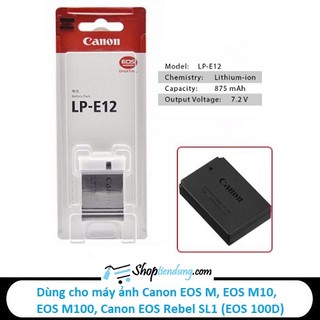 Pin cho máy ảnh CAN0N EOS M, EOS M10, EOS M50, EOS M100, LP-E12