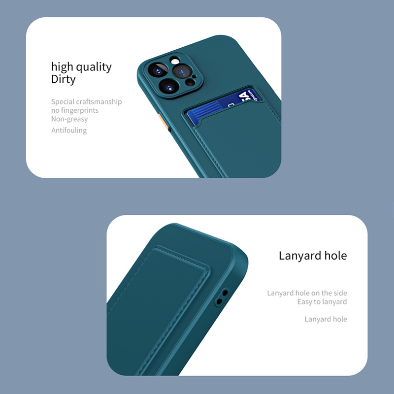 Ốp Điện Thoại TPU Kèm Ngăn Đựng Thẻ Cho Redmi 12 Note 12 4G 12S 11 11s 10 9 8 Pro + 10s 9S YTKB2