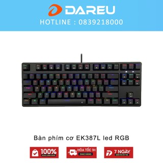 Bàn phím cơ EK387L E-DRA Switch led RGB - Dây Typ C - Version 2022-Có Mix Màu Cực Chất- Bảo hành 24 tháng chính hãng