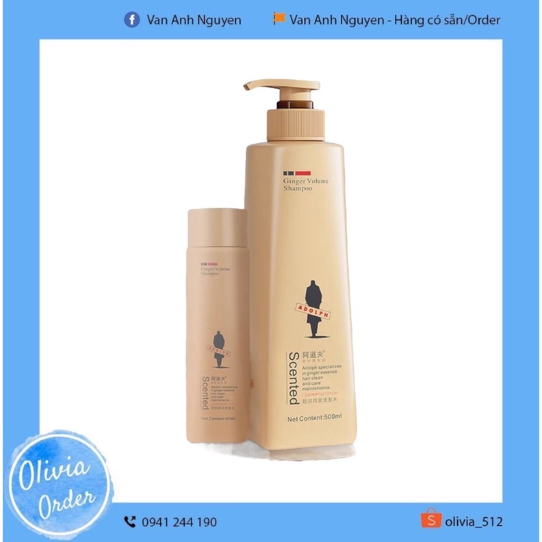 Dầu gội chiết xuất gừng 500ml + 80ml