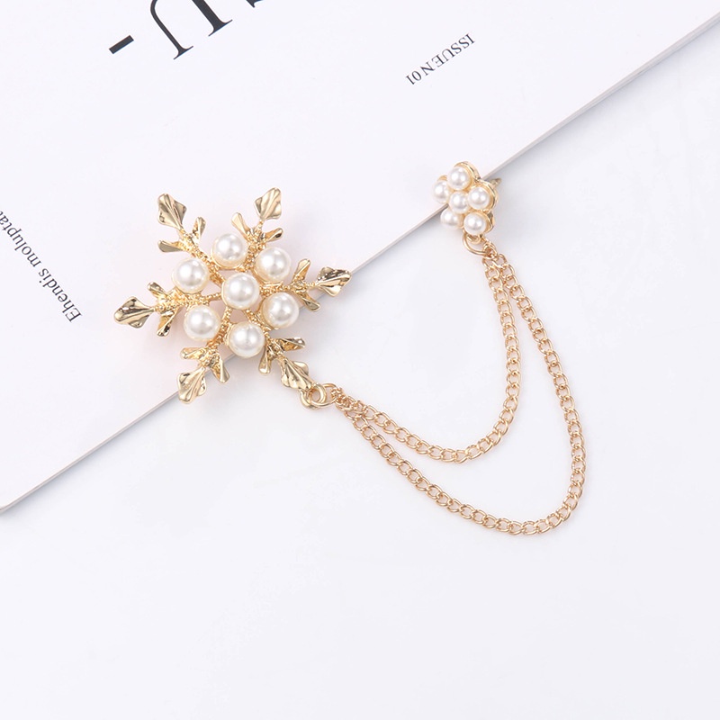 Ghim Cài Áo Hình Sao Biển Đính Ngọc Trai Thiết Kế Đơn Giản Sang Trọng Chất Lượng Cao Cho Nữ