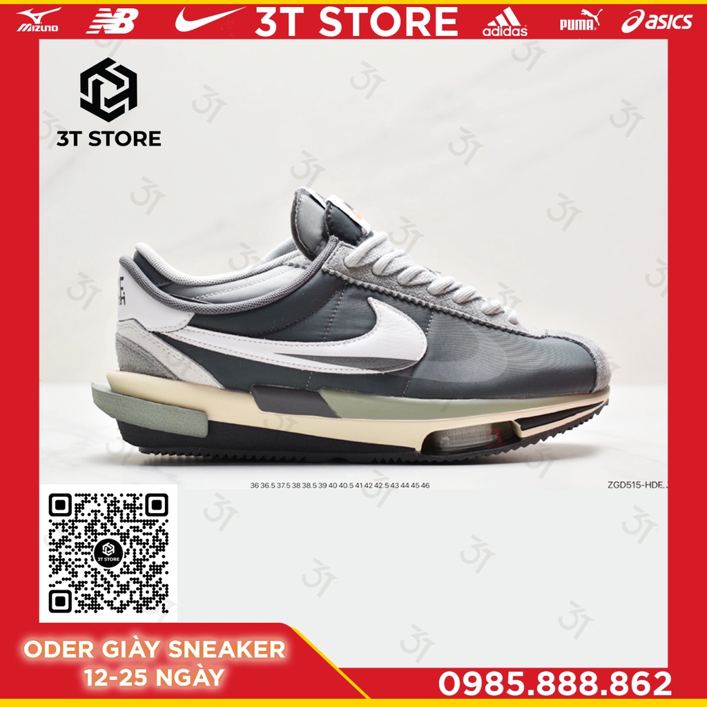 GIÀY SNEAKER MÃ SẢN PHẨM: DQ0581-100PQ_Nike Zoom Cortez SP sacai _FULL BOX_FREE SHIP TOÀN QUỐC