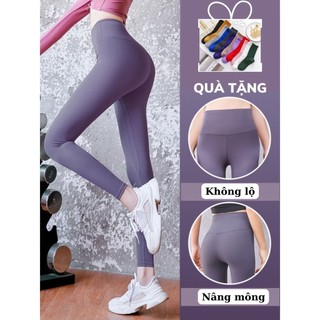 Quần tập gym nữ, tập yoga, quần tập thể thao dáng dài lưng cao co giãn 4 chiều, cạp cao, nâng mông vải dày cao cấp