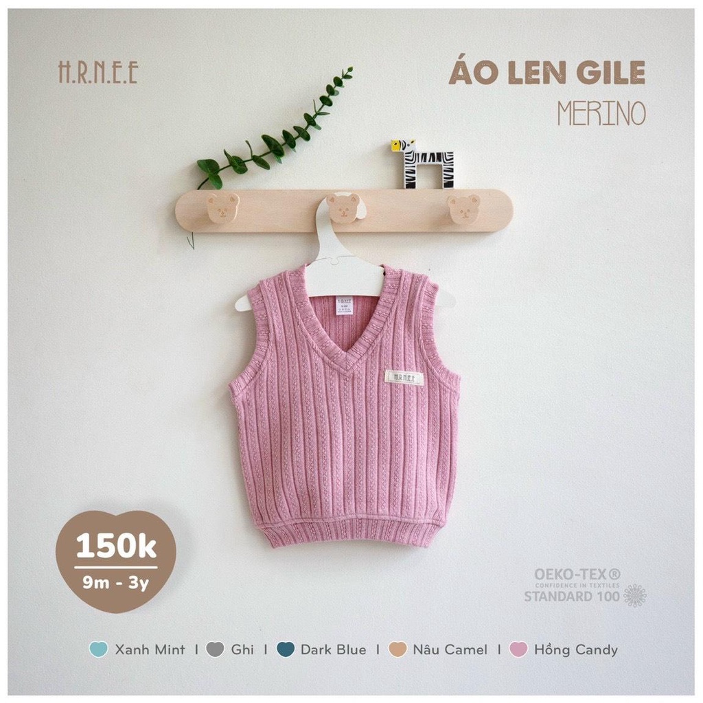 Áo gile ghile mềm mại ấm áp cho bé trai bé gái