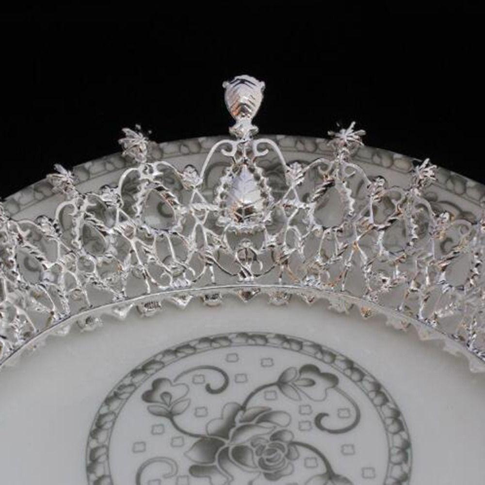 OSIER1 Vương Miện Cài Tóc Đính Kim Cương Giả Màu Bạc Cho Nữ