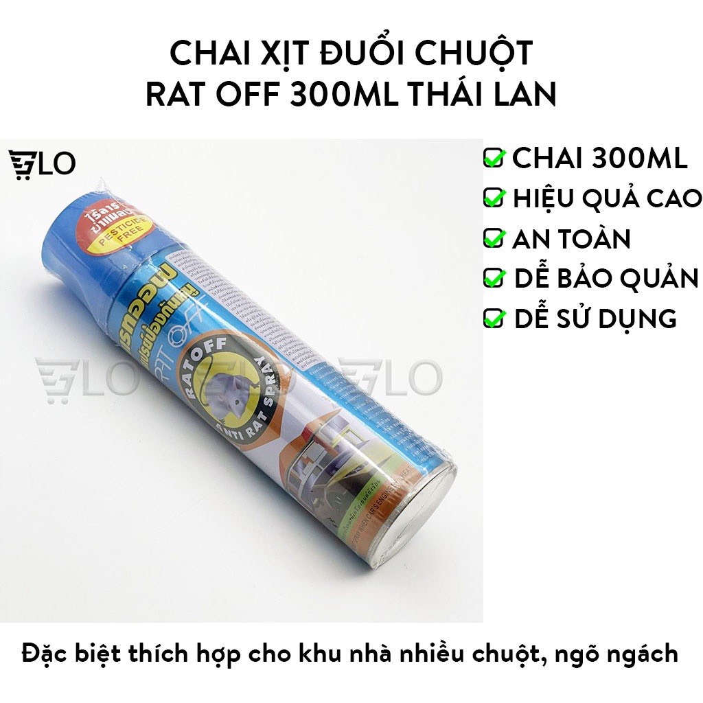 Chính hãng - Chai Xịt đuổi chuột số 1 tại Thái Lan Rat Off  Anti Rat Spray 200ml - moctra251219