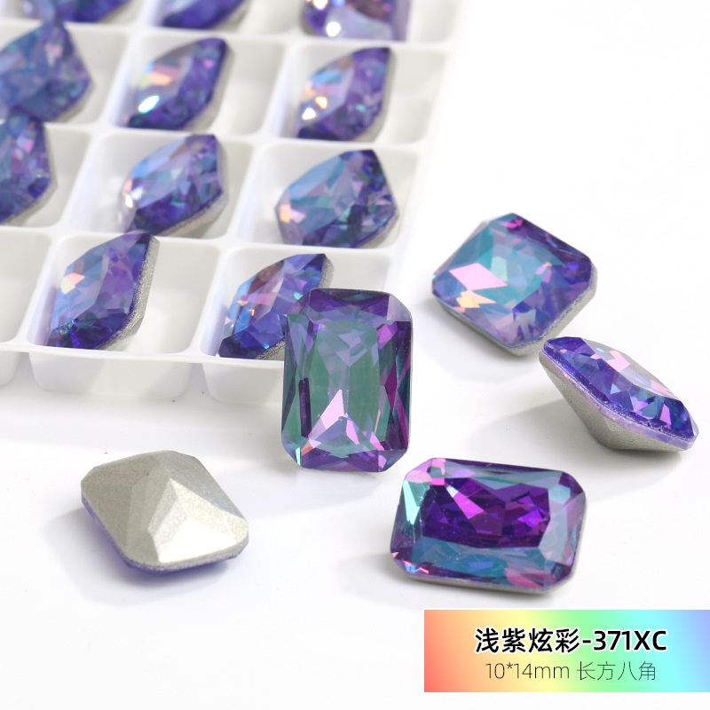 Mũi Khoan Móng Tay Dài K9 Siêu Sáng Đầy Màu Sắc Thủ Công 10pcs