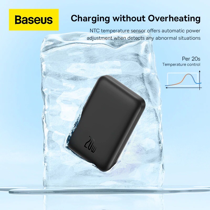 Sạc Dự Phòng Không Dây Từ Tính Baseus Magnetic Sạc Dây 20W Không Dây 15w Cho 12 13