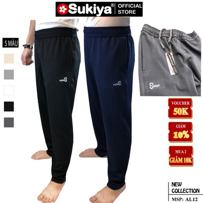 Quần jogger Nam Nữ Thể Thao SUKIYA Chất Vải Nỉ Poly Cao Cấp Vận động thoải mái QTT04