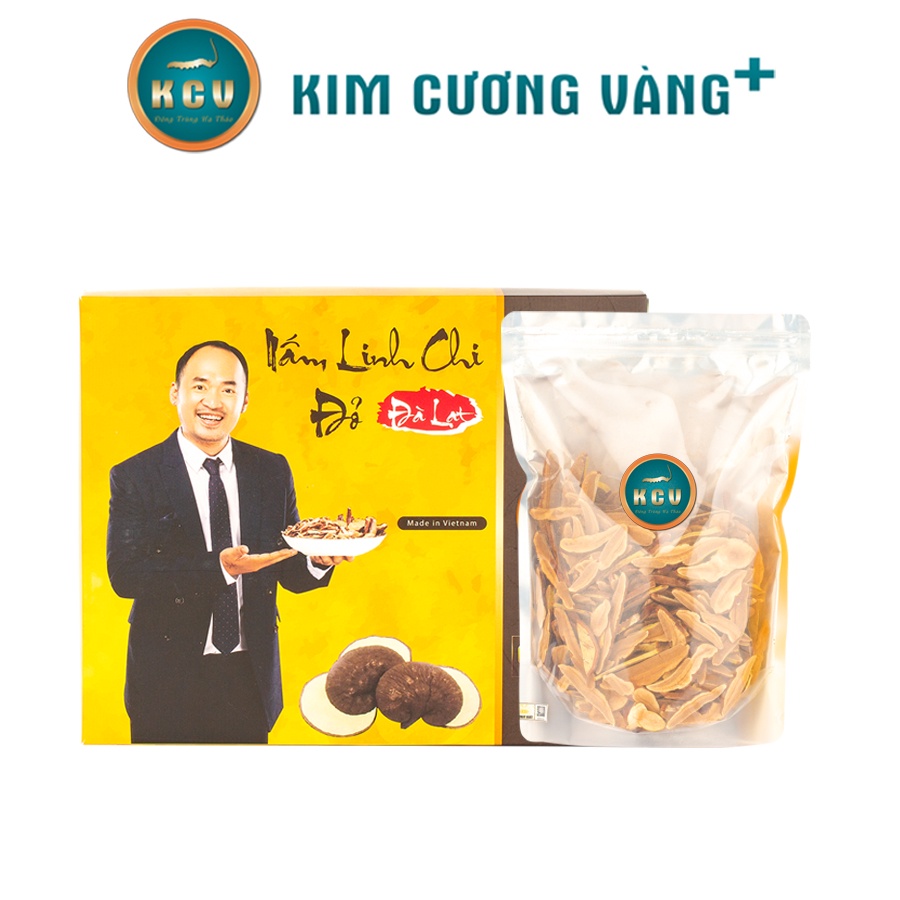 Nấm Linh Chi Non Kim Cương Vàng Loại Thái Lát (250g/Hộp)