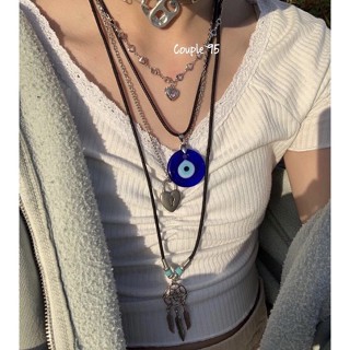 Vòng cổ mắt quỷ xanh hoàng hôn - thuỷ tinh