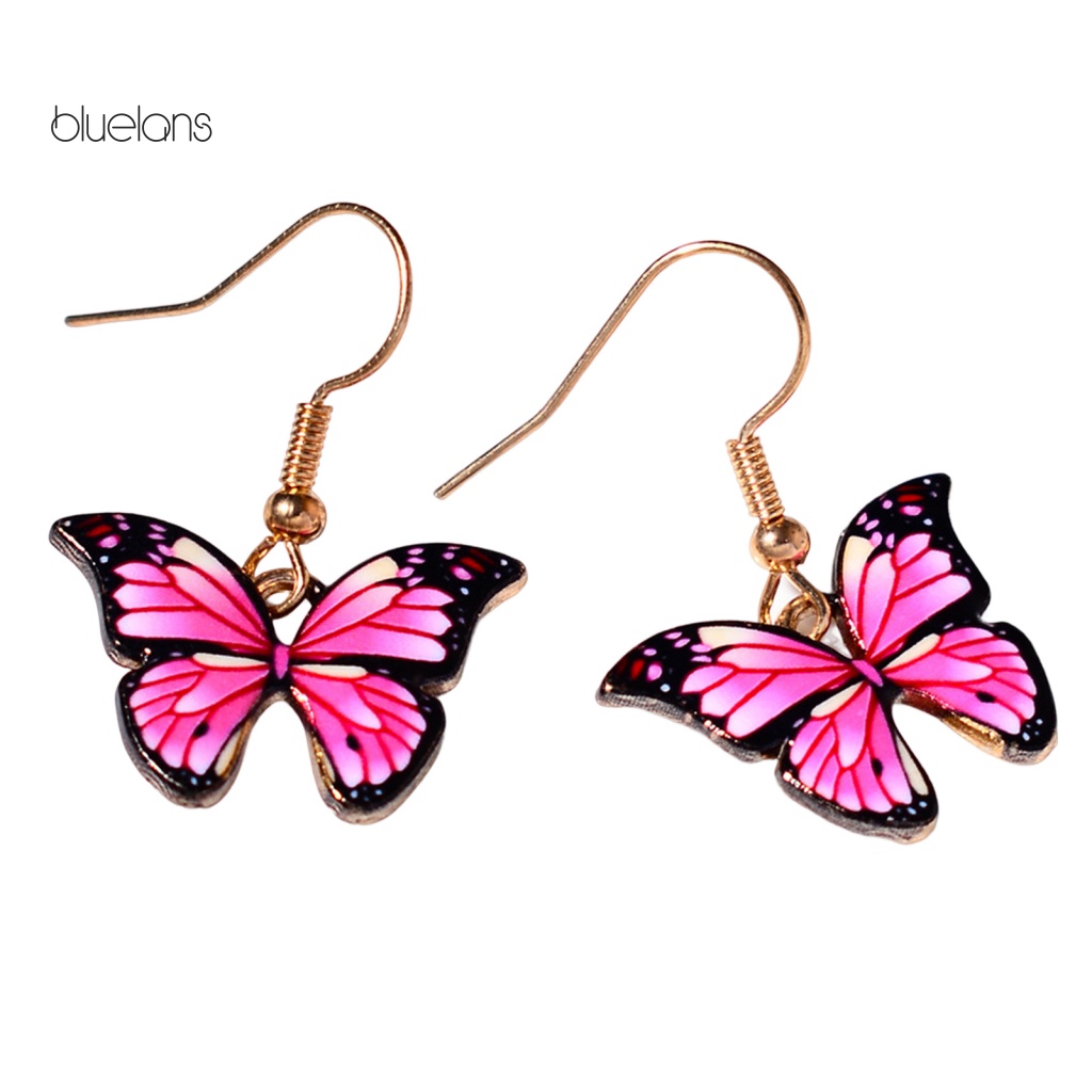 1 Đôi Bông Tai Thả Hình Bướm Nhiều Màu Sắc 3 Màu Lựa Chọn Thời Trang Dự Tiệc