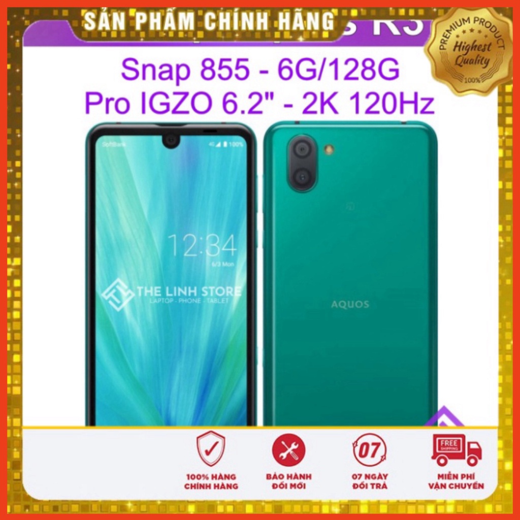 . Siêu Khuyến mãi Điện thoại Sharp Aquos R3 ram 6G 128G - Snap 855 Màn 120Hz .0