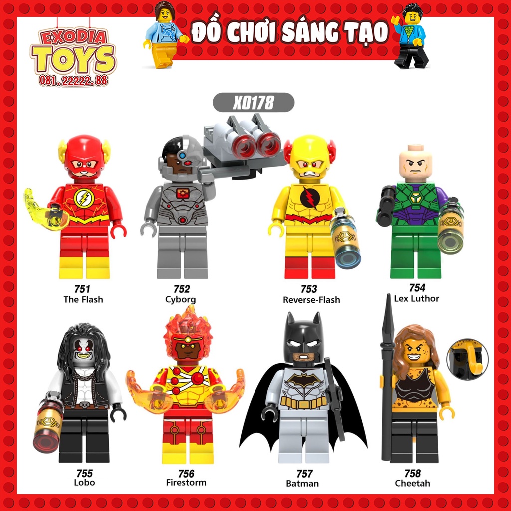 Xếp hình Minifigure Nhân vật siêu anh hùng vũ trụ DC Comics - Đồ Chơi Lắp Ghép Sáng Tạo - XINH X0178