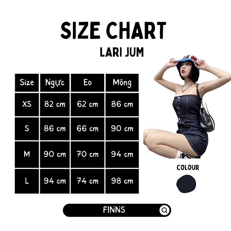 FINNS | Bộ liền thân jeans Lari Jum