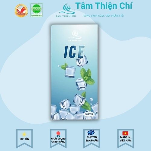 Bao cao su mát lạnh kéo dài TamThienChi ICE hộp 10 chiếc