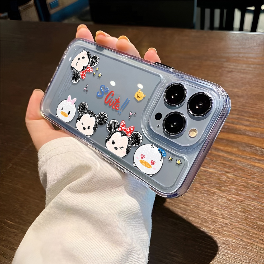 Ốp Điện Thoại Trong Suốt Họa Tiết Gấu Pooh / Minnie Cho iphone 14 Pro Max 14 Plus 13 11 12 7Plus X XR XS Max 8 7