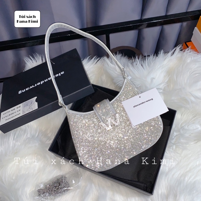Túi kẹp nách đính đá Alexander Wang