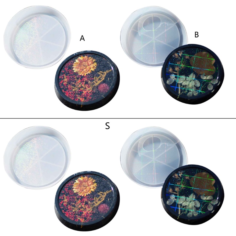 Sa Khuôn Silicon Làm Đế Lót Ly Bằng Epoxy Độc Đáo Trang Trí Nhà Cửa DIY