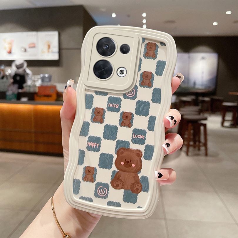 Hoạt Hình Ốp Điện Thoại tpu Mềm Hình Gấu Cho oppo a96 a76 r17 r15 reno 6 5k 8 7 5 4 pro