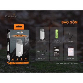 Đèn pin FENIX - ​​E-STAR 100 lumens