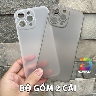 Combo 2 Ốp Lưng Trong Nhám Unibody Cho iPhone 14 Pro Max Siêu Mỏng