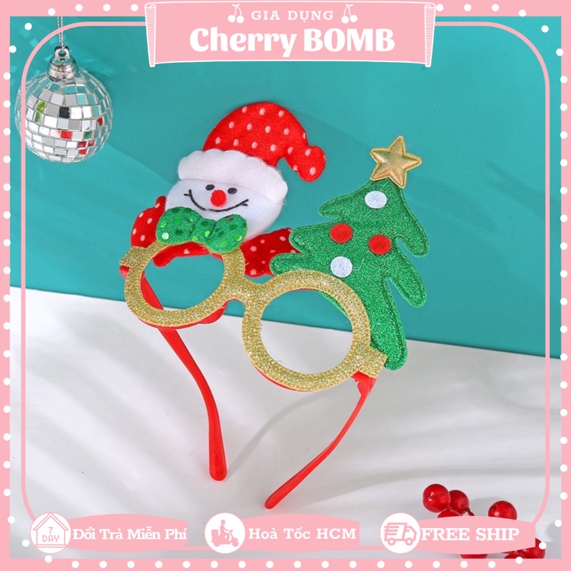 Mắt Kính Hình Noel Dễ Thương Cho Bé - Gọng Kính Hình Ông Già Tuyết Phụ Kiện Trang Trí Giáng Sinh Cute