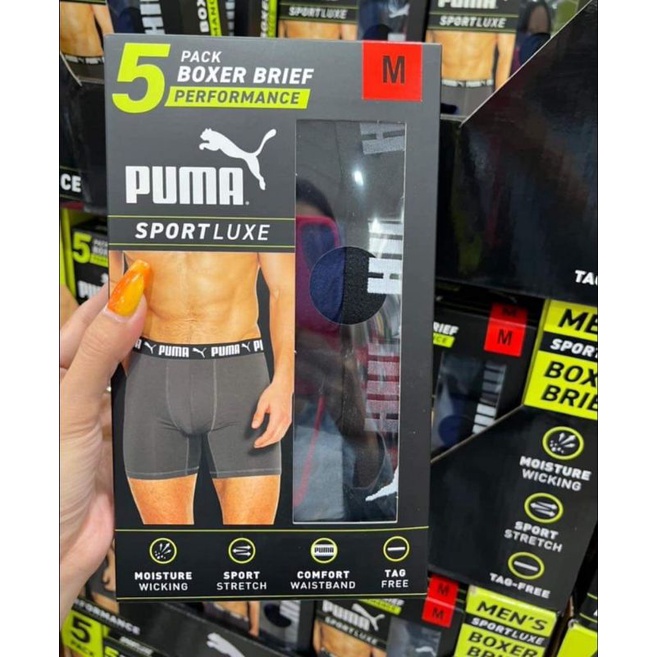 SÉT 5 QUẦN LÓT PUMA BOXEE NAM PUMA CHÍNH HÃNG (săn sale costco Mỹ)