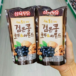 Sữa hạt dinh dưỡng đậu đen, hạt óc chó, hạnh nhân SAHMYOOK bịch 195mL