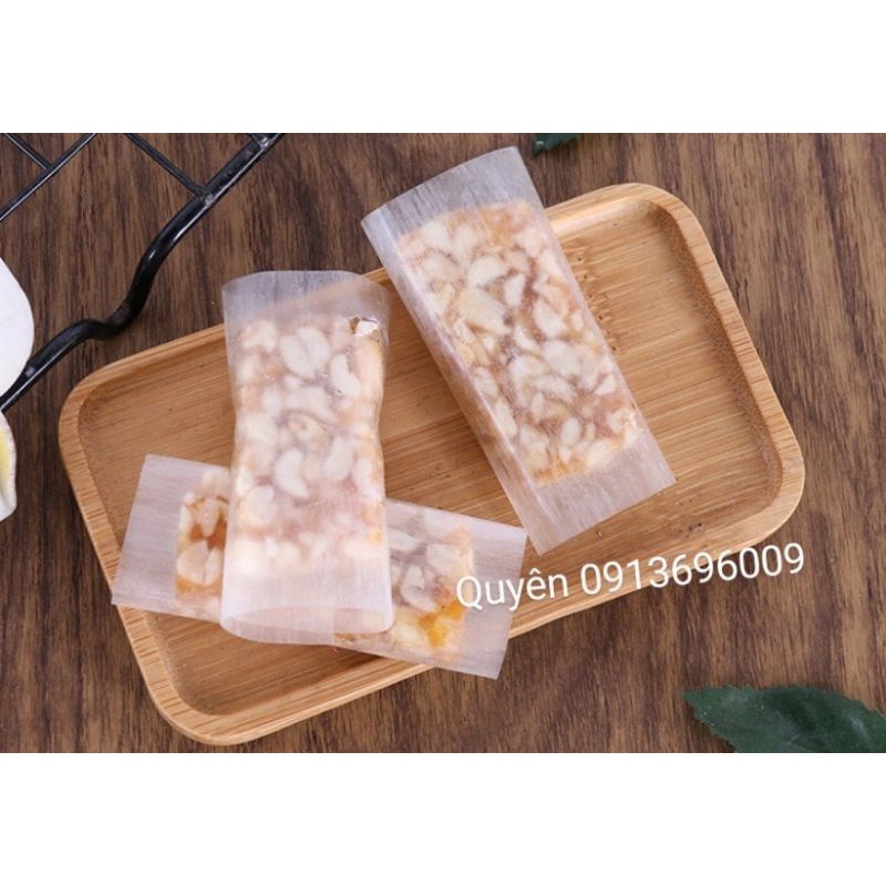 GIẤY GẠO gói kẹo Nougat, kẹo dừa, kẹo chuối size 8*6,5cm - Túi zipper chứa 500 tờ