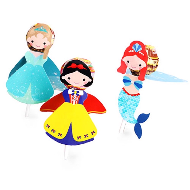 6 hình trang trí kẹo mút, cây bút bằng giấy, trang trí quà tặng