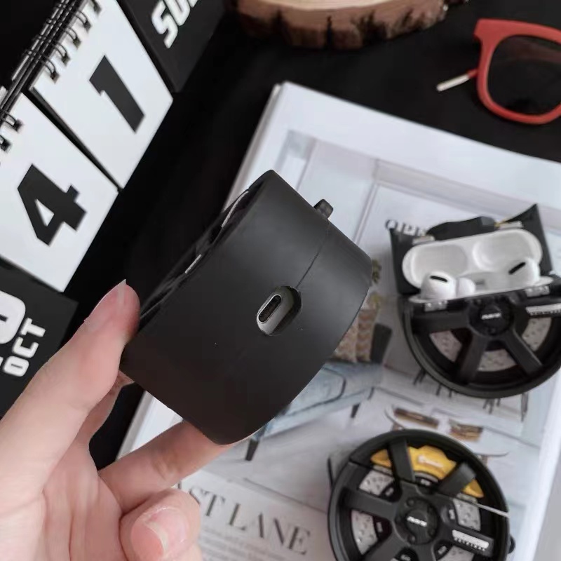 Vỏ Bảo Vệ Hộp Sạc Tai Nghe Bluetooth Không Dây Airpods 1 / 2 / pro 3 / pro 3 Hình Bánh Xe Hơi Sáng Tạo