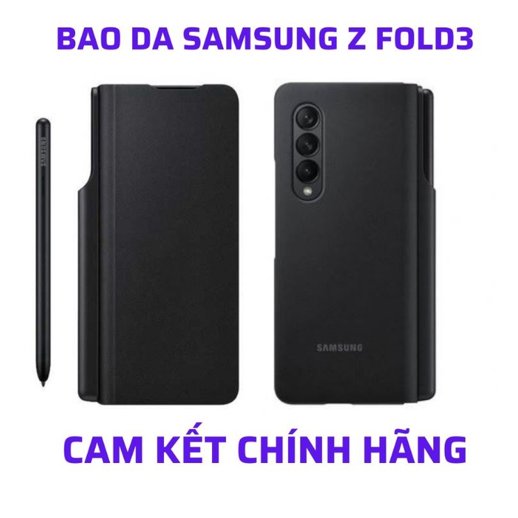 Bao da Samsung Galaxy Z Fold3 5G, Nắp Gập, Chống Sốc, Đóng mở màn hình tự động, Nobox Hàng Chính Hãng