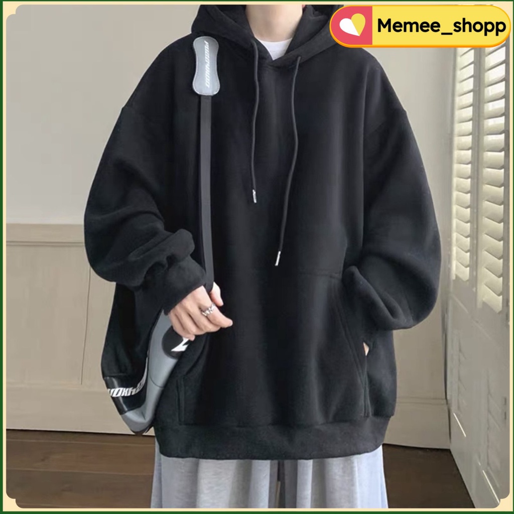 Áo Hoodie Trơn Nam Nữ Chất Nỉ Bông Form Rộng Loại 1 Dày Dặn