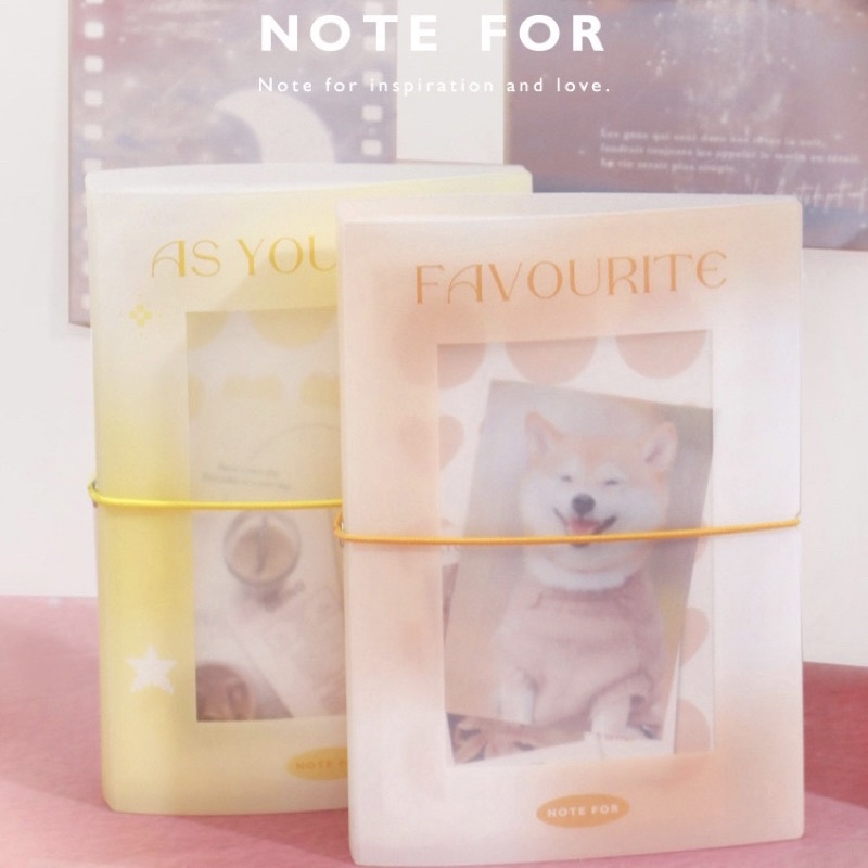 Album File Lá NOTE FOR Đựng Lưu Trữ Sticker, Card Bìa Nhựa Màu Loang 2022