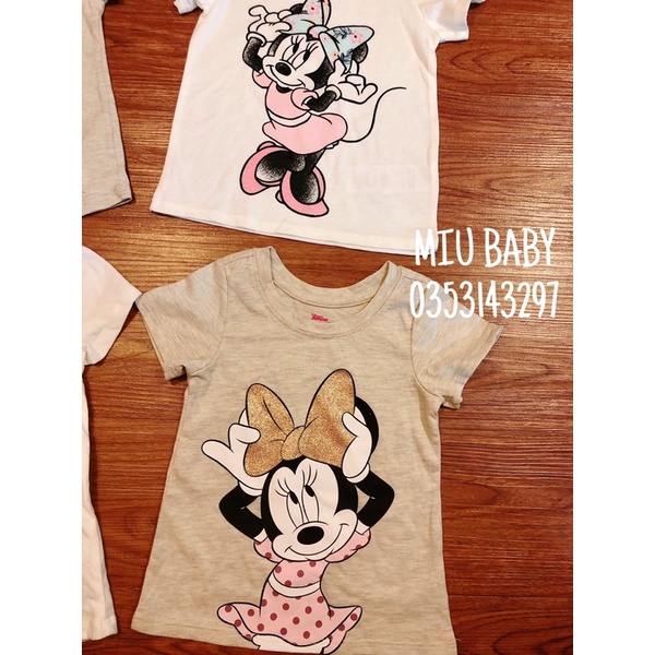 Áo cộc tay Minnie bé gái du xin
