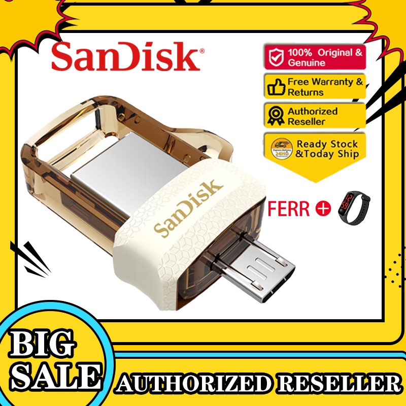 SANDISK Ổ Đĩa Siêu Nhỏ USB Kép 16G 32G 64G 128G 256GB OTG Chất Lượng Cao