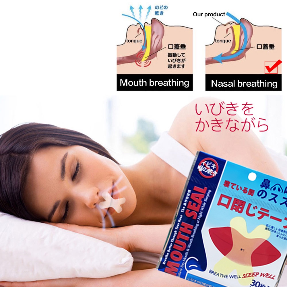Set 30 / 90 / 150 Miếng Dán Mũi Chống Ngáy Khi Ngủ Dành Cho Người Lớn Và Trẻ Em