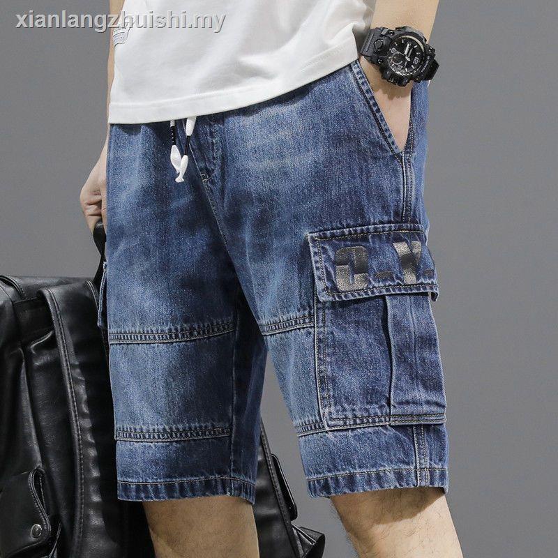 LEVIS Evis 501 Quần Short Jean Nam Lưng Thun Ống Rộng Thời Trang Hàn