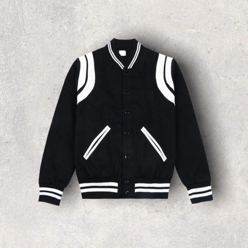 Áo Khoác Bomber Teddy Nam Phối Viền Da Chất Liệu Dạ Thời Trang Nam_ HDG2022!