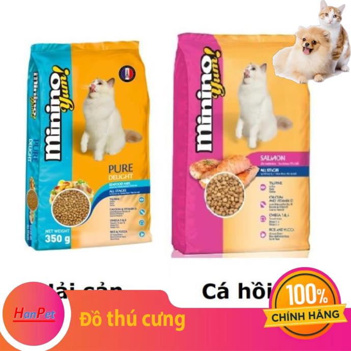 Hanpet 1,5kg Minino (2 vị) - Thức ăn cho mèo mọi lứa tuổi - thức ăn mèo dạng hạt khô
