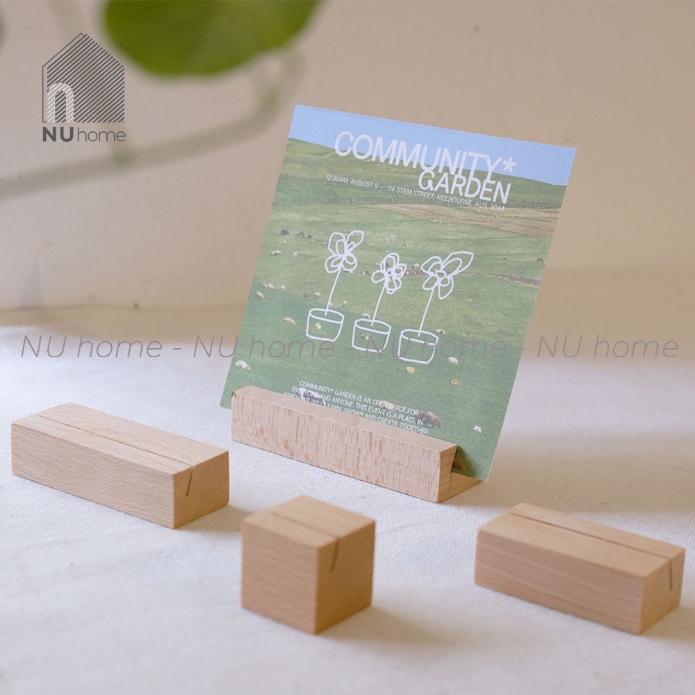 Giá đỡ kẹp ảnh, bưu thiếp để bàn - Mino | nuhome.vn | được thiết kế đơn giản bằng chất liệu gỗ cao cấp