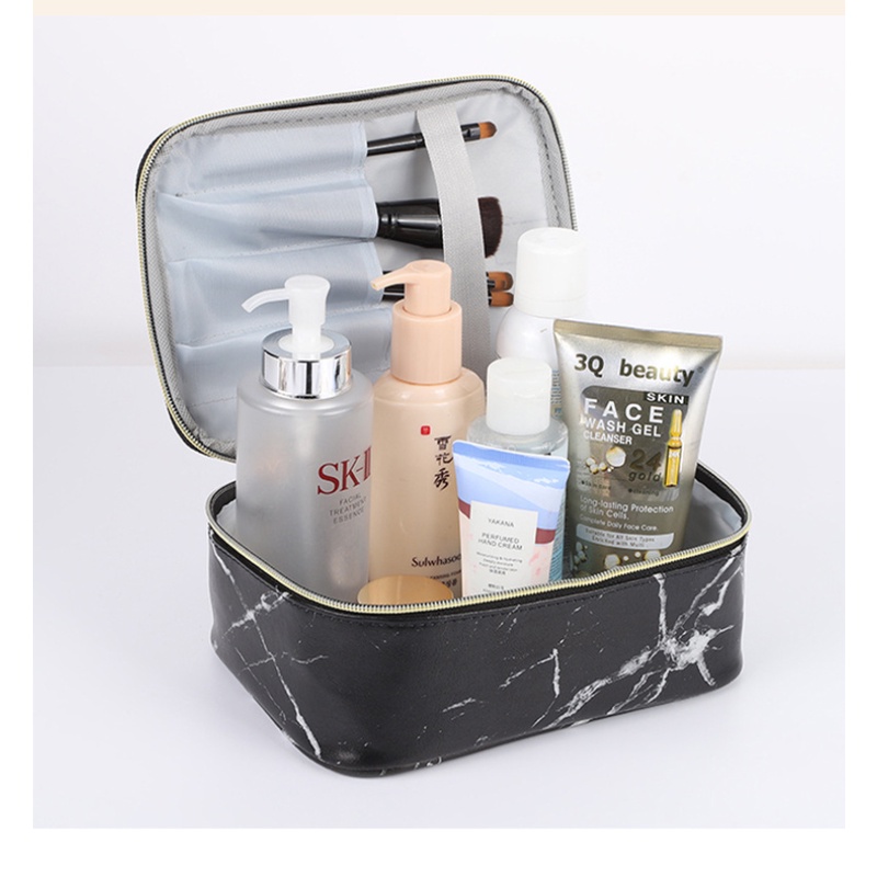 Túi Đựng Đồ Trang Điểm Họa Tiết Đá Hoa Cương Thiết Kế Đơn Giản Tiện Lợi Dễ Sử Dụng