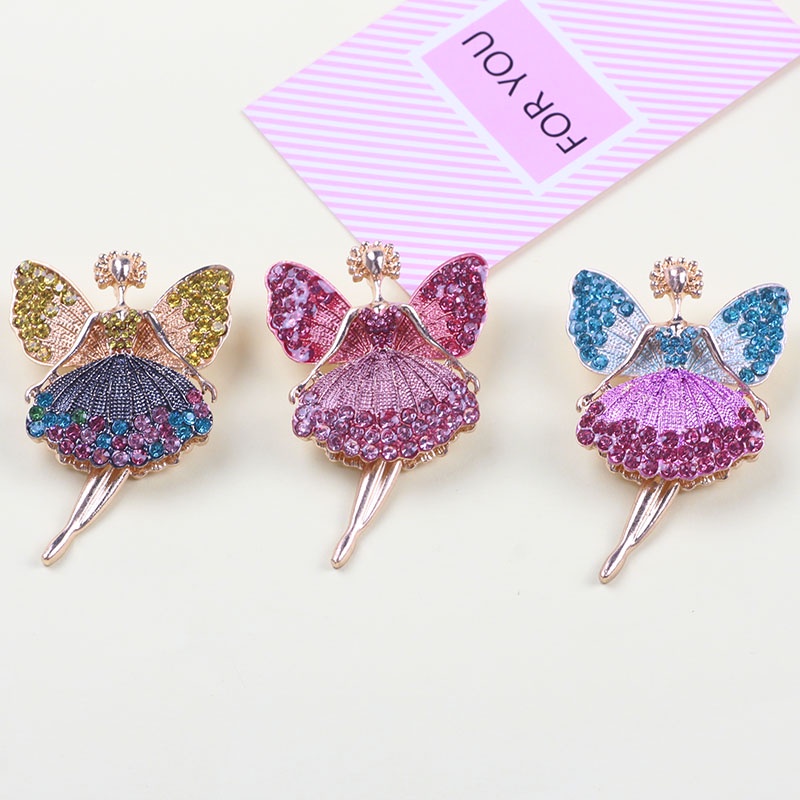 Trâm Cài Áo Hình Thiên Thần Đính Đá Thời Trang Cao Cấp 100 Mảnh Ghép