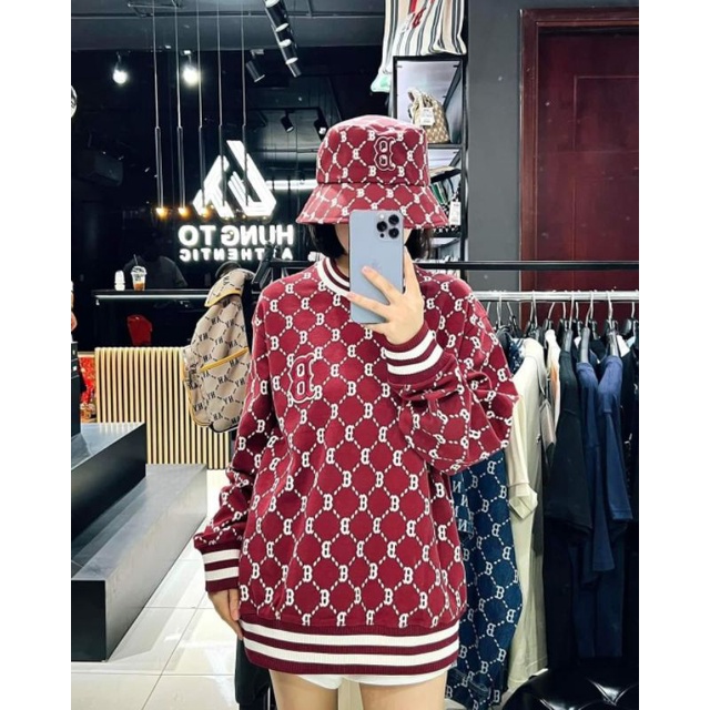 Áo sweater đôi nam nữ áo MIb dài tay  hàng cao cấp 2022  nỉ da cá đanh mịn hàng full tag