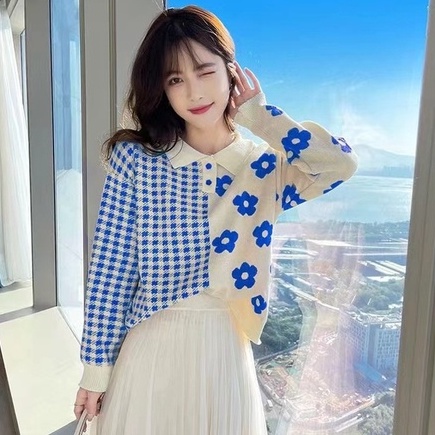 Áo Sơ Mi Tay Dài Dáng Rộng Cổ Bẻ Màu Sắc Ngọt Ngào Thời Trang Thu Đông Hàn Quốc