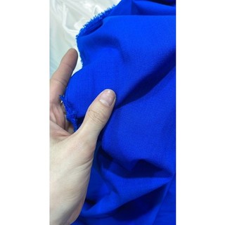 Vải đũi lạnh công sở xanh cô ban 180k/4m khổ 1,5 mềm đanh giãn nhẹ ko cần lót
